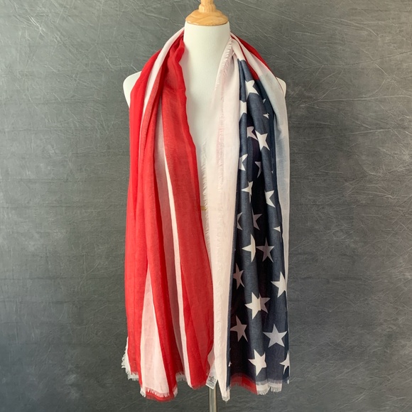 Old Navy American Flag Scarf - Picture 1 of 9